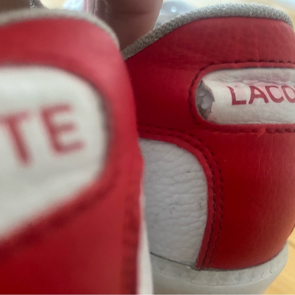 GC Lacoste White lifestyle men’s leather casual Sneakers SZ 7.5 - Picture 5 of 9